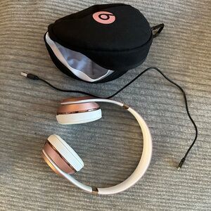Beats by Dre Solo 3 - Pink on the ear headphones. Barely used.